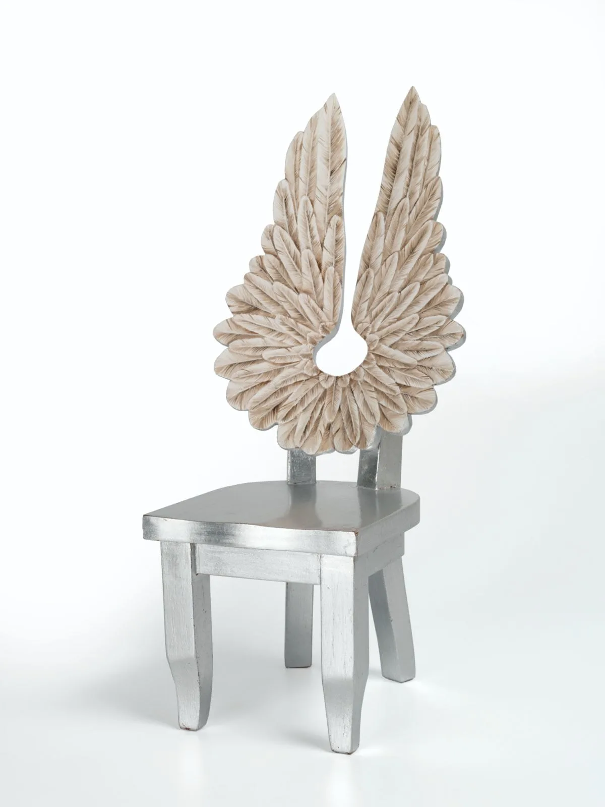 beatrizesguerraart-pedro-ruiz-auxiliary-bird-6-23-oil-and-silverleaf-on-wood-42-x-18